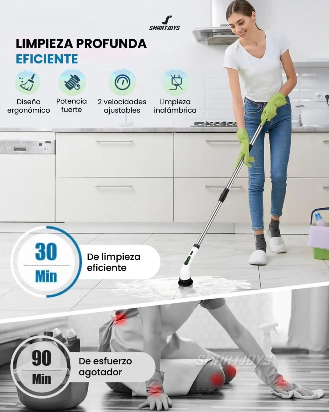 🧼Cepillo Electrico 9 en 1 - Limpieza total sin esfuerzo 🤩