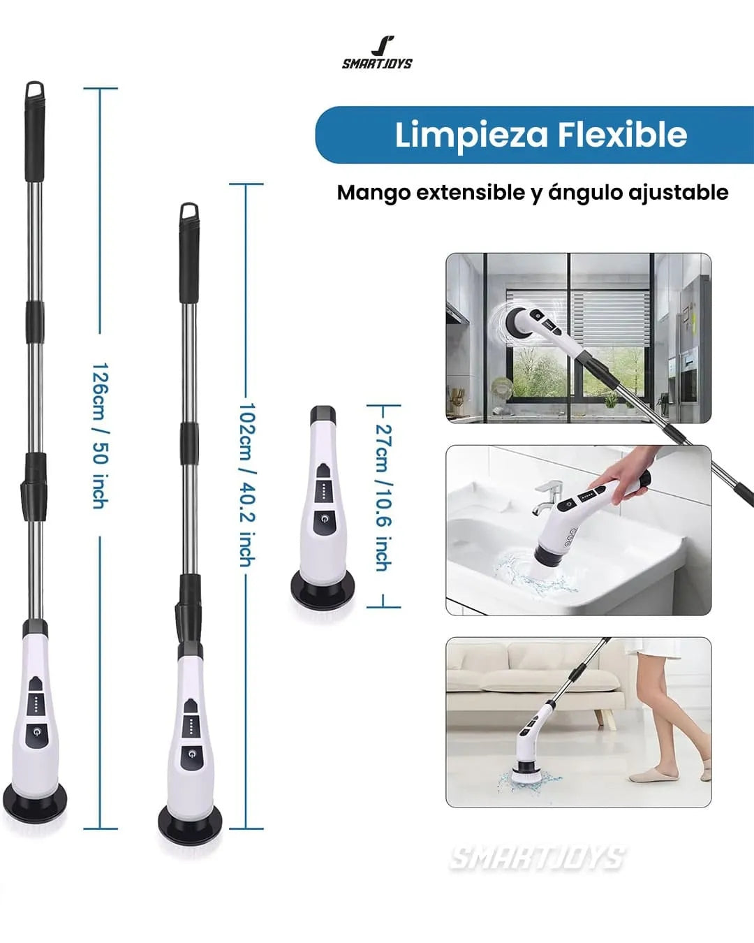 🧼Cepillo Electrico 9 en 1 - Limpieza total sin esfuerzo 🤩